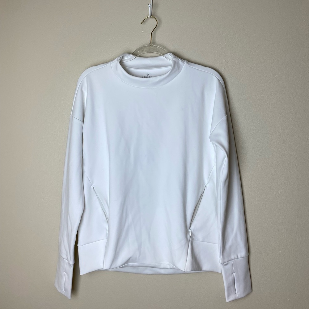 ATHLETA INVERSION SWEATSHIRT in White SZ Small